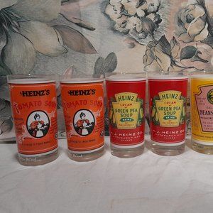 "Vintage Georges Briard Heinz Drinking Glasses Set of 6 🌟 Retro Glassware